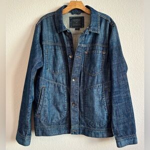 O'Neill Chore Jacket Blue Denim Multi Pocket Mens Large Barn Utility Surf Street